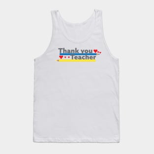 Thank you teacher - Pencils and Hearts Tank Top